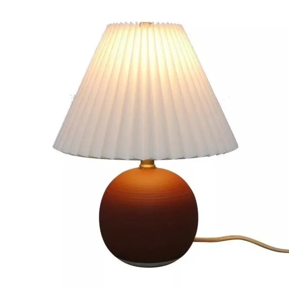 Studio McGee Oval Table Lamp with Pleated Shade (includes bulb) Red -‎ Threshold